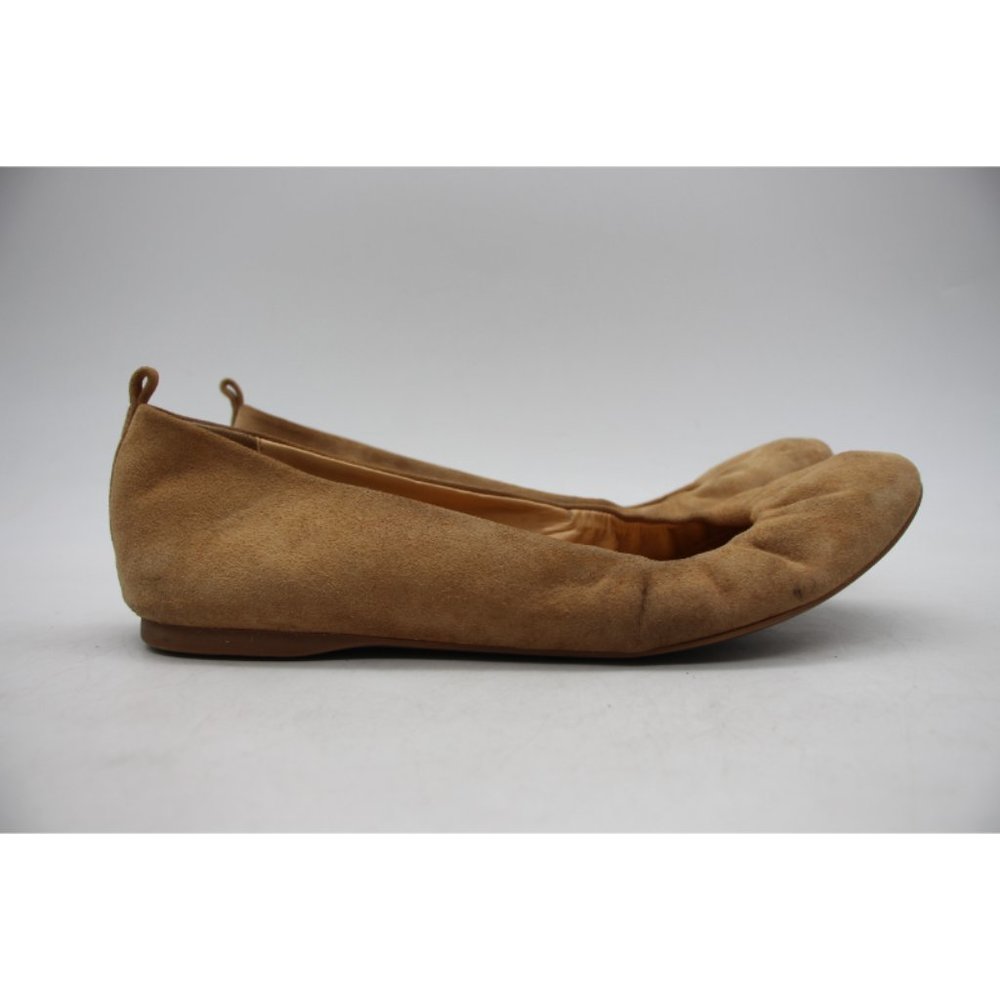 J Crew Women's Cece Ballet Flat Size 7.5 Tan Suede Slip On Shoe